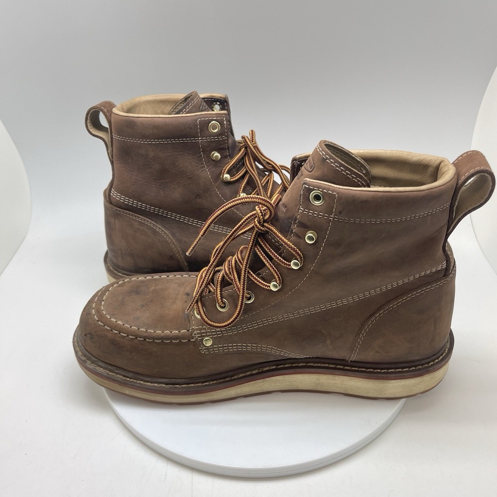 Keen Boots Mens 11 D Liberty 6" Waterproof Carbon-Toe 1030604D Brown Work Shoes - Picture 7 of 10